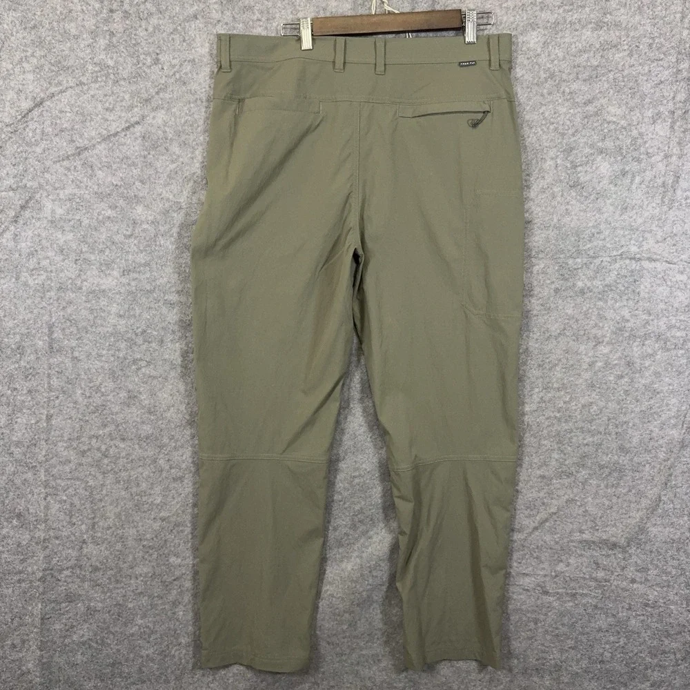 Free Fly Topogrid Ripstop Pants Mens 36x30 Green Outdoor Nylon Spandex Fishing